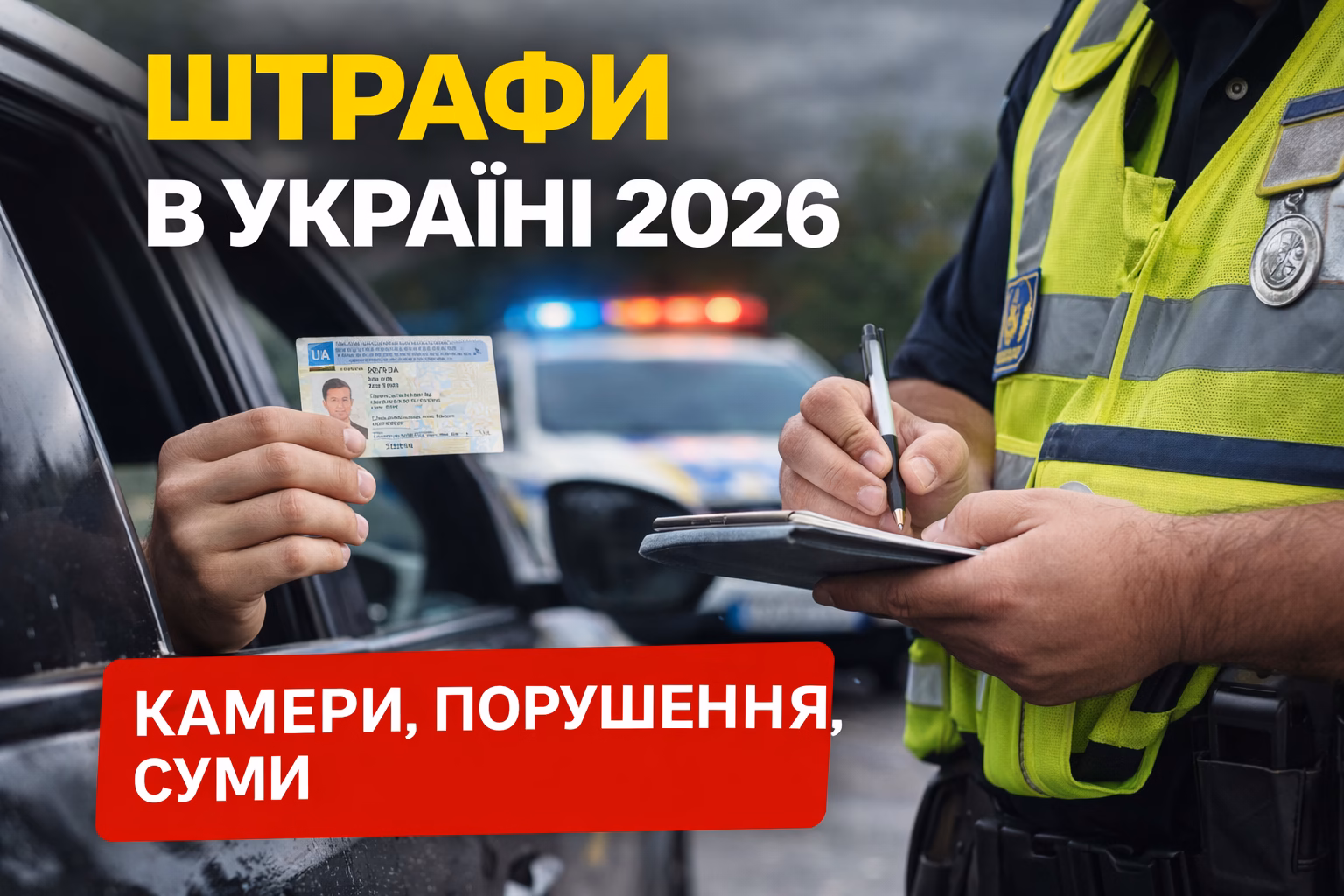 🚨 Штрафи в Україні 2026: за що реально штрафують водіїв